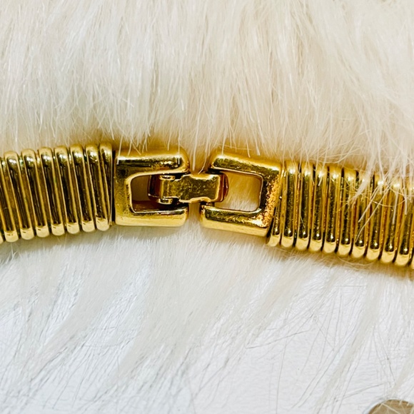 NAPIER Egyptian Gold Plated Enamel Necklace Choker - Picture 3 of 4